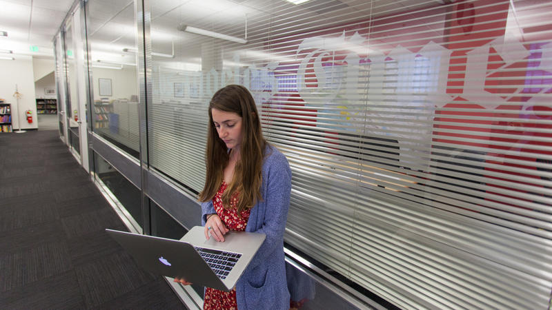 Colleen Shalby, a Times staffer, mistakenly registered with the American Independent party. (Steve Saldivar / Los Angeles Times)